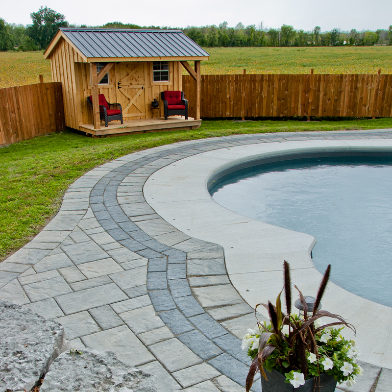 Pool patio landscaping