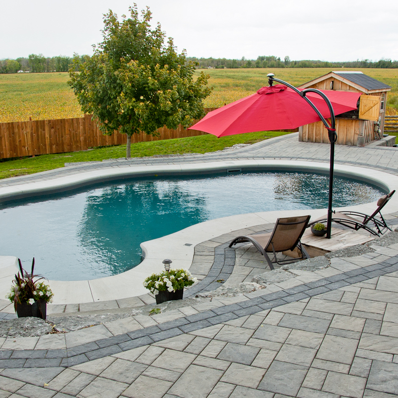 Pool patio landscaping
