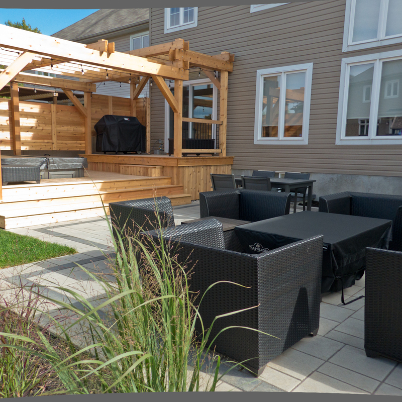 Backyard Patio with Pergola