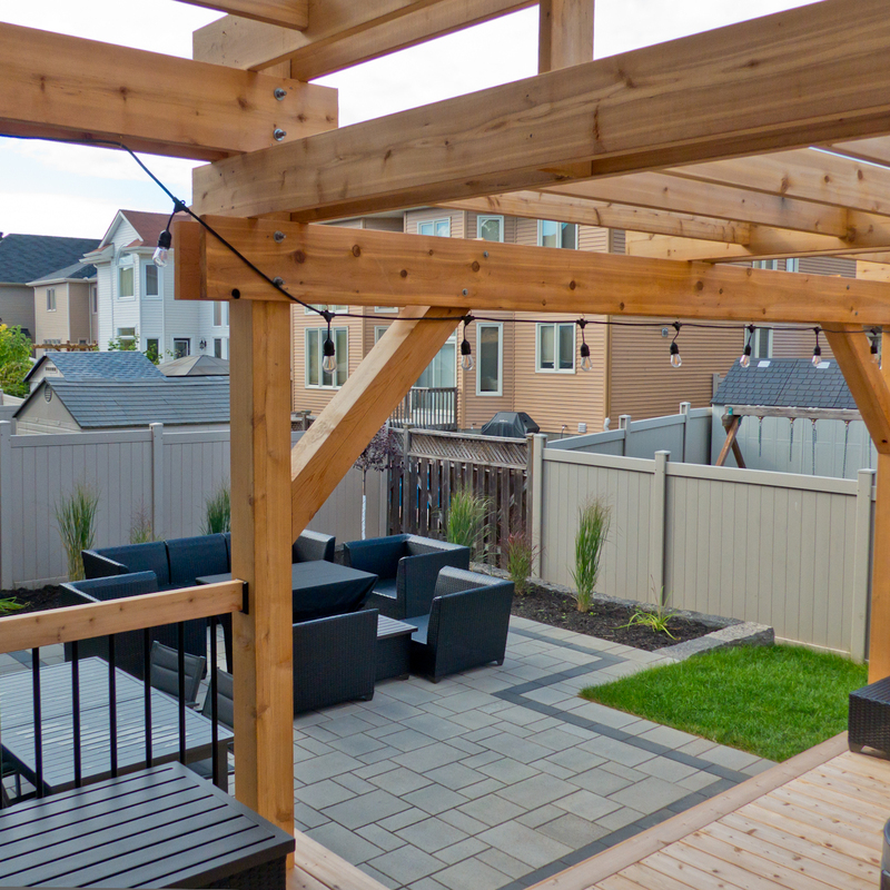 Backyard Patio with Pergola