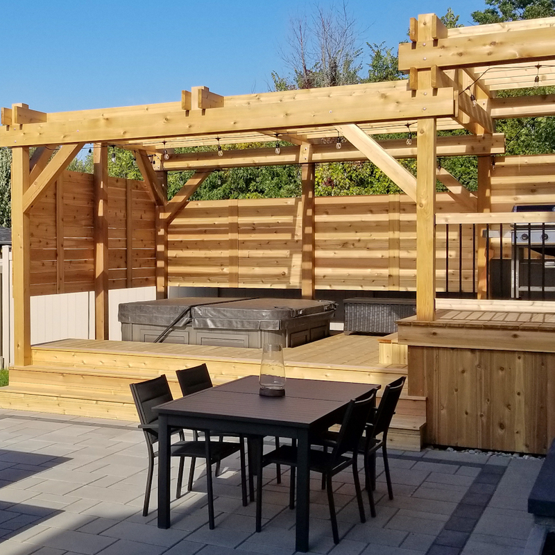 Backyard Patio with Pergola